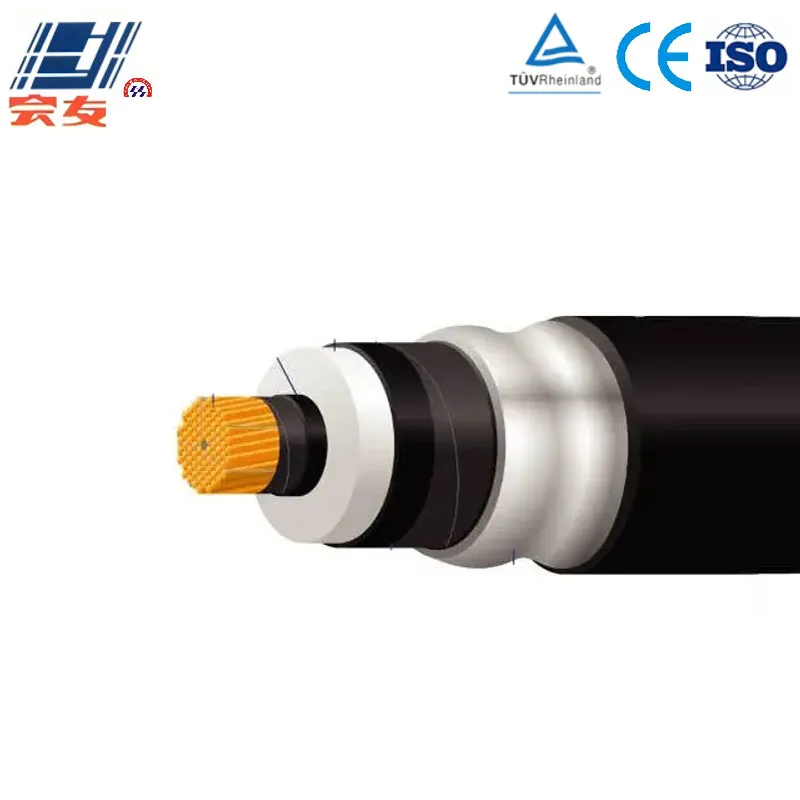 Высоковольтный силовой кабель Cu-XLPE-Al (гофрированный)-PVC