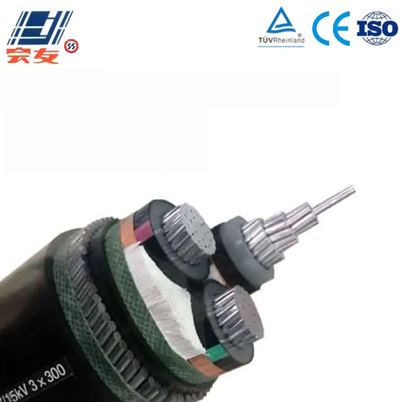 Средневольтный алюминиевый силовой кабель Al-XLPE-PVC-STW-PVC