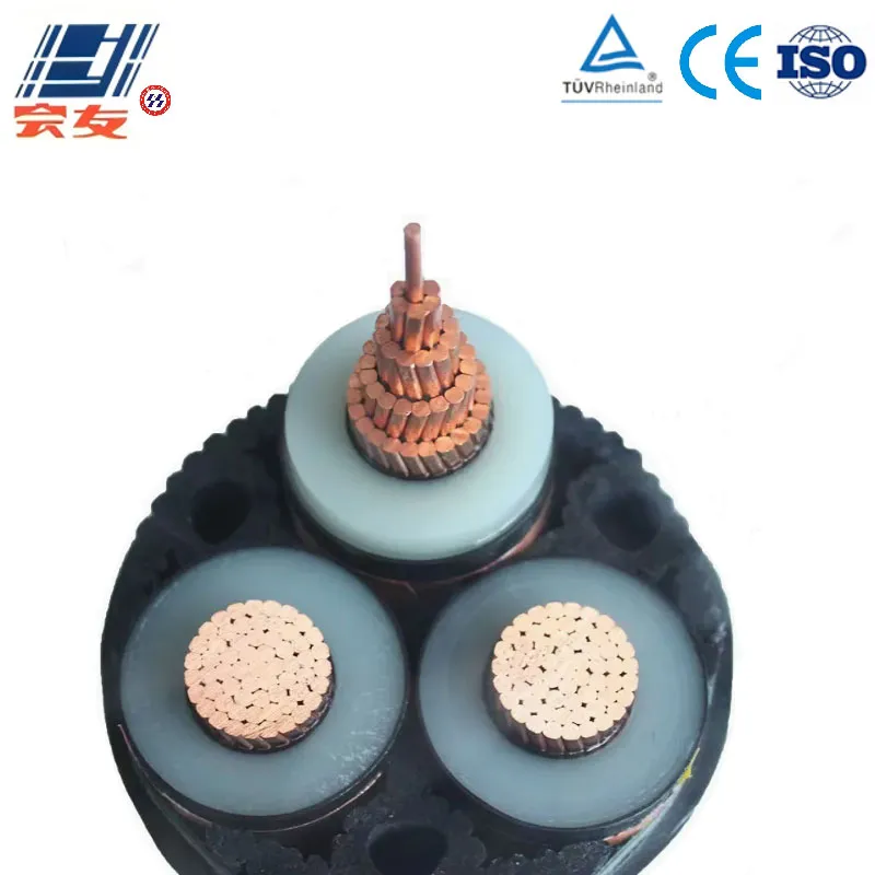 Средневольтный медный силовой кабель Cu-XLPE-PVC-STA-PVC (огнестойкий)