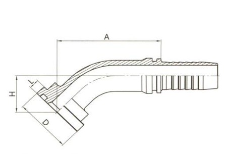 87341 – Угол 45°, фланец SAE 3000 PSI, тип 61 (5)