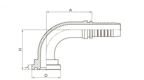 87391 – Угол 90°, фланец SAE 3000 PSI, тип 61 (4)