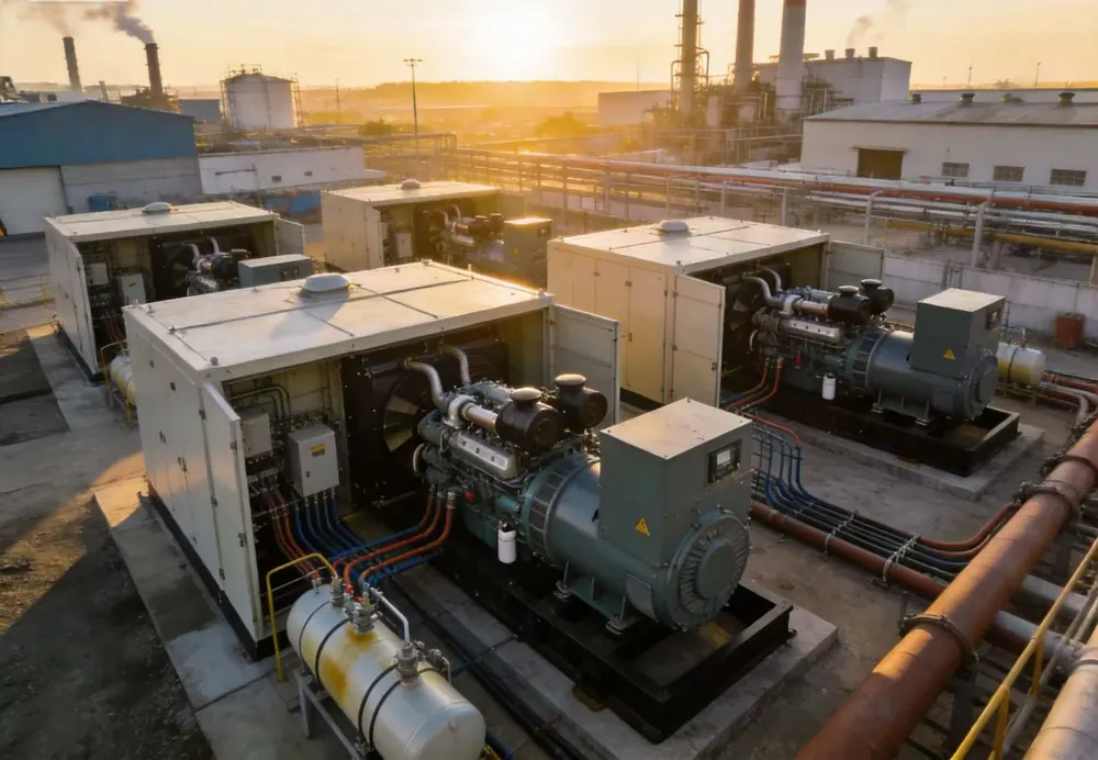 Industrial generator sets and genset production forecast chart for 2026 market planning