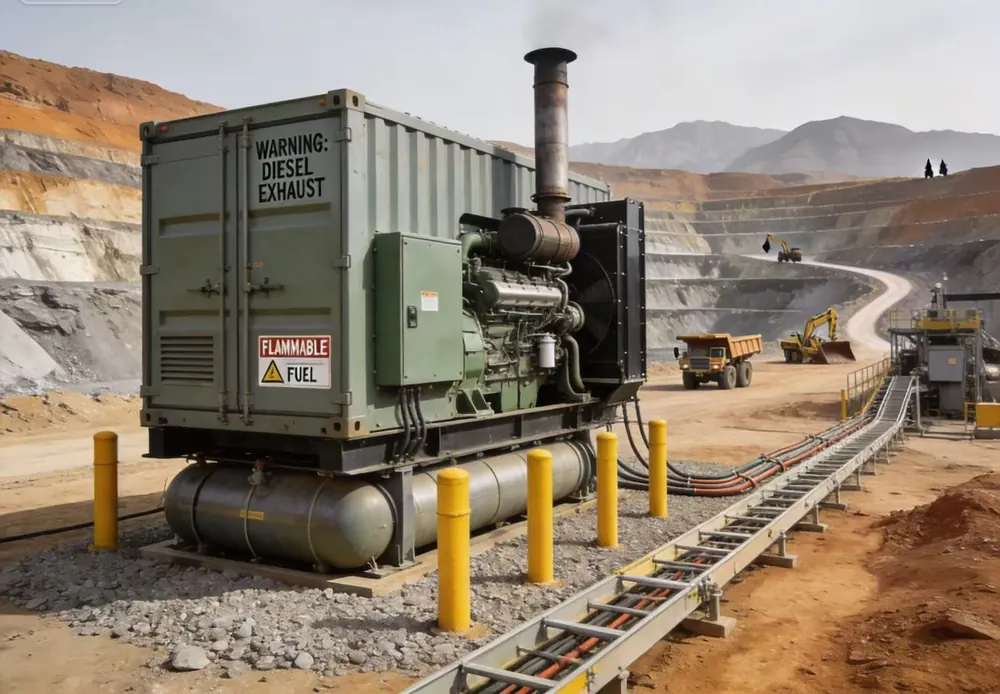 Mining industry power solution image for remote generator projects