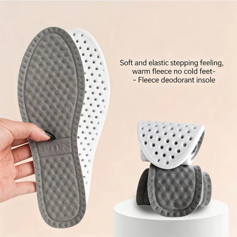Утепленные стельки Буюнь, с флисовой подкладкой для обогрева, дышащие и влагопоглощающие, предотвращают потение ног