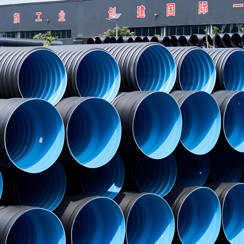 Крупногабаритные двустенные гофрированные трубы из HDPE и фитинги