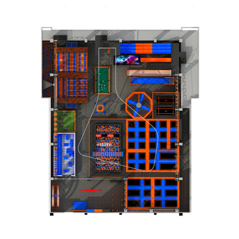 560 м² Батутный парк