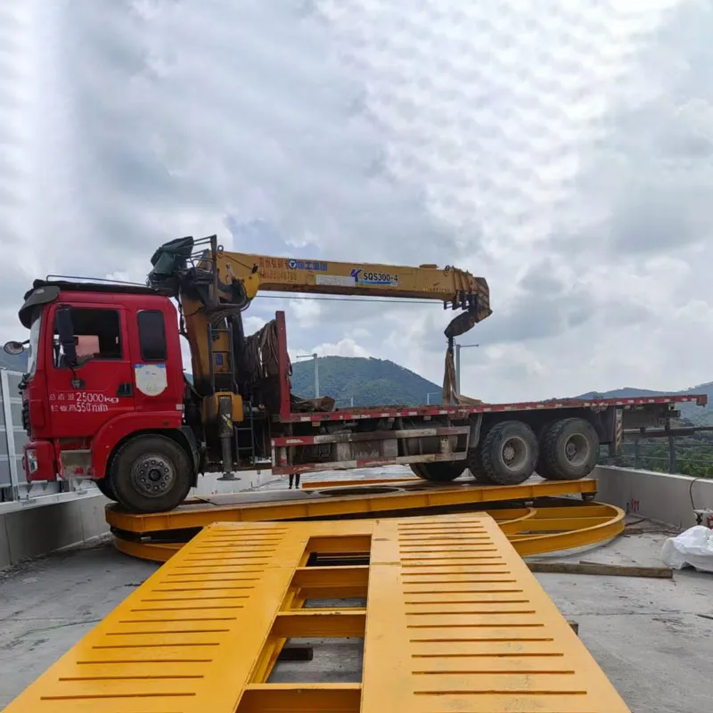 Разворотная платформа для транспортных средств при строительстве мостов и тоннелей