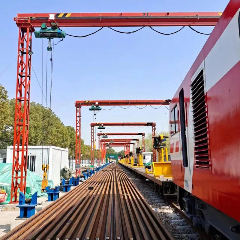 Синхронный интеллектуальный групповой кран для 100-метровых рельсов