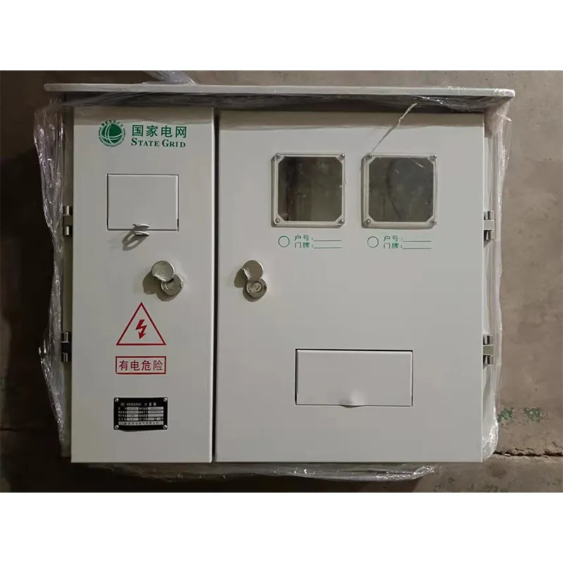 Металлическая шкаф для учета электроэнергии для двух однофазных электросчетчиков