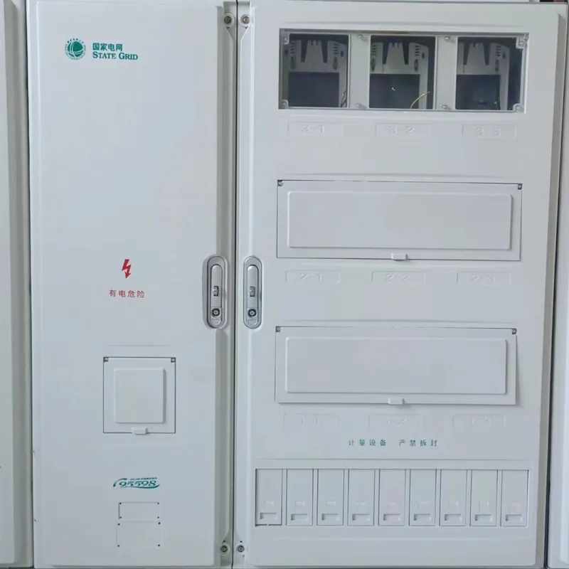 Шкаф учета электроэнергии PC+ABS для девяти однофазных электросчетчиков