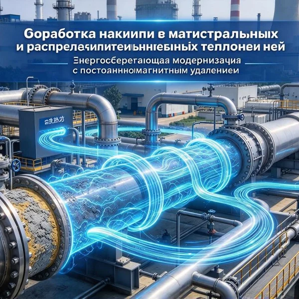 Контроль накипи в первичной тепловой сети и вторичной трубопроводной сети, удаление накипи с помощью постоянных магнитов и план энергосберегающей реконструкции