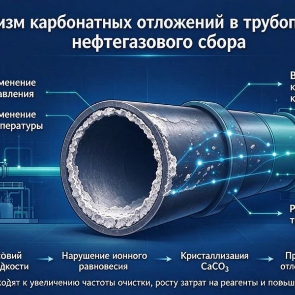 Предотвращение и контроль карбонатного отложения в трубопроводах сбора и транспортировки нефти и газа, практическое описание технологии удаления окалины с редкоземельными постоянными магнитами.