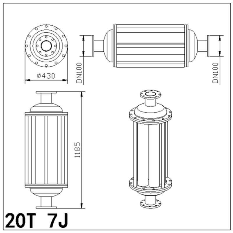 Редкоземельный прибор водоподготовки с внутренним магнитом (специально для наземного нефтепромыслового оборудования) HCKJ-20T-ZS