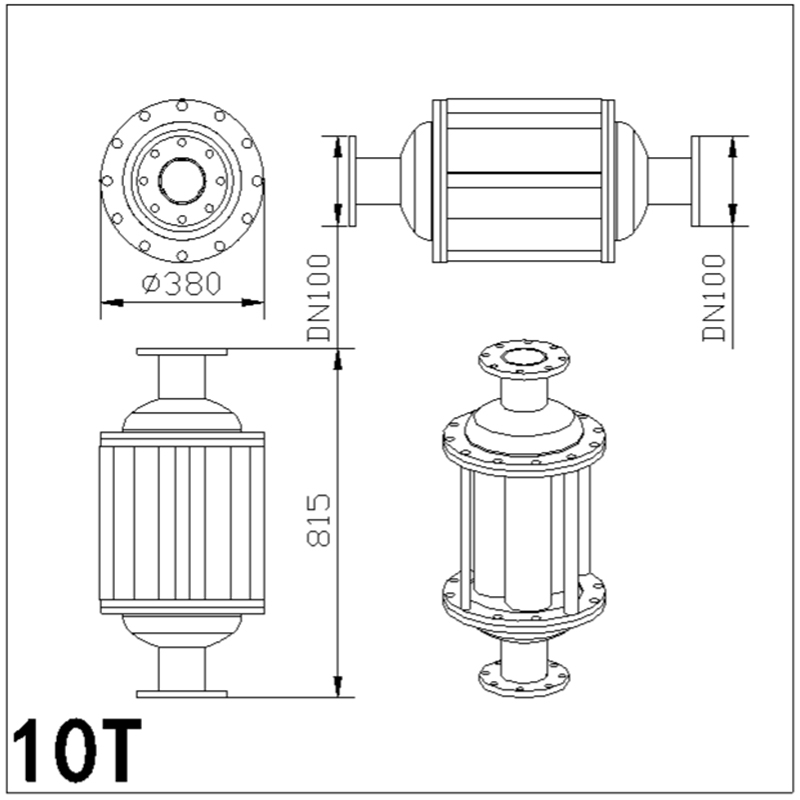 Редкоземельный прибор водоподготовки с внутренним магнитом (универсальный) HCKJ-10T-L