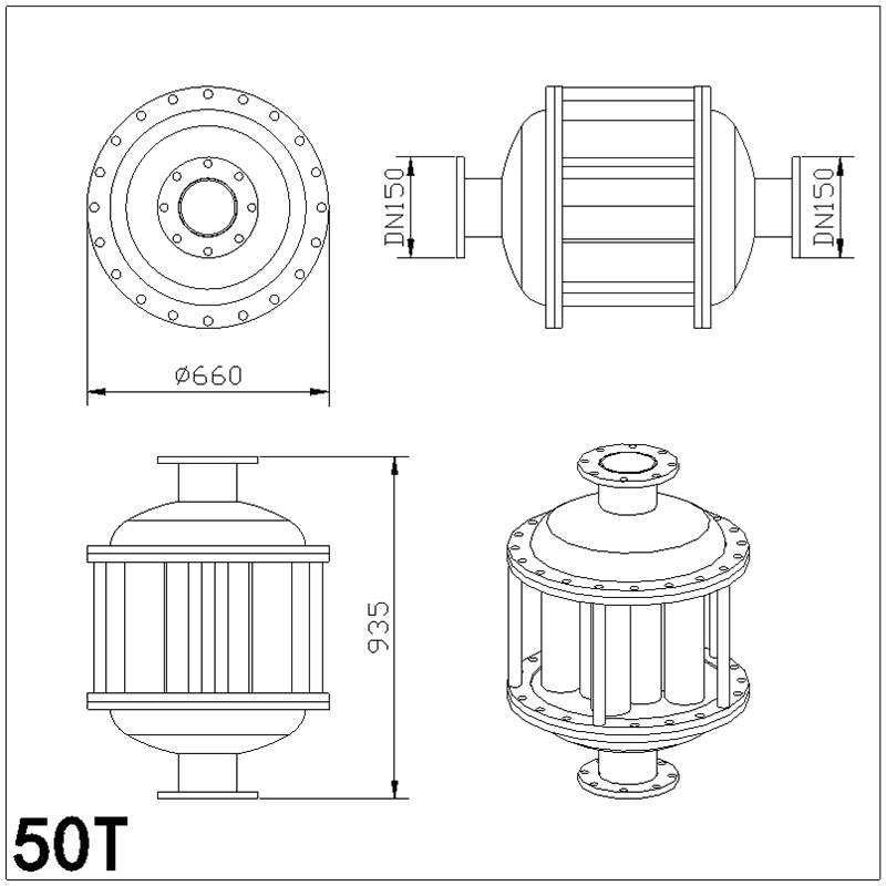 Редкоземельный прибор водоподготовки с внутренним магнитом (универсальный) HCKJ-50T-L