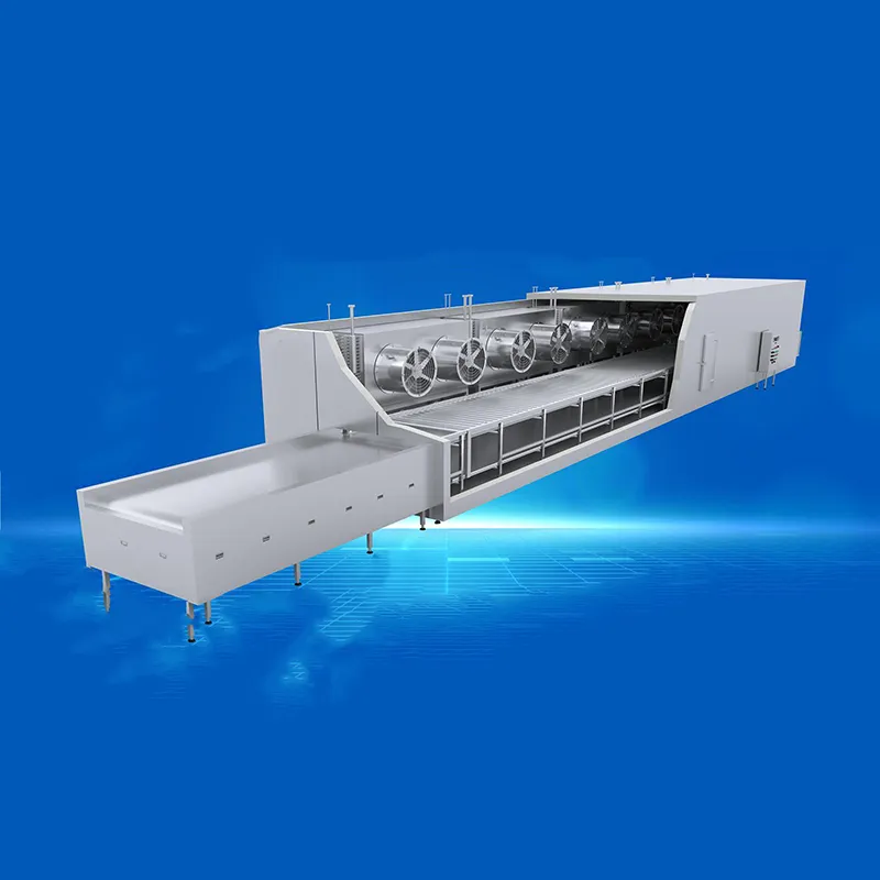 Туннель шоковой заморозки с сетчатым конвейером