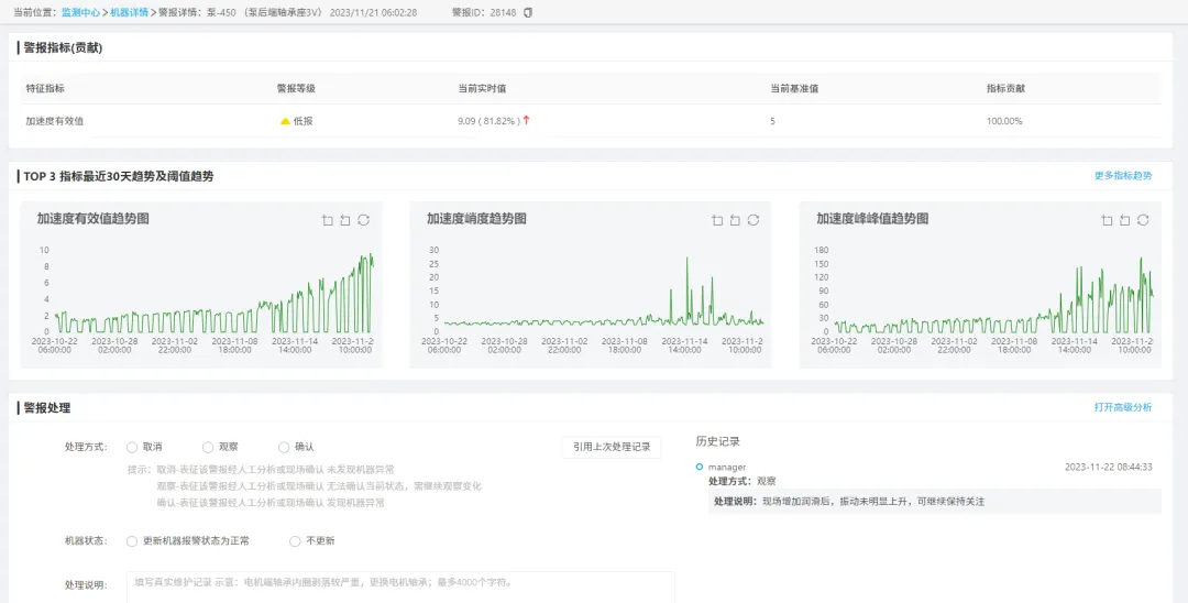 Насос-450 — Подробности предупреждения