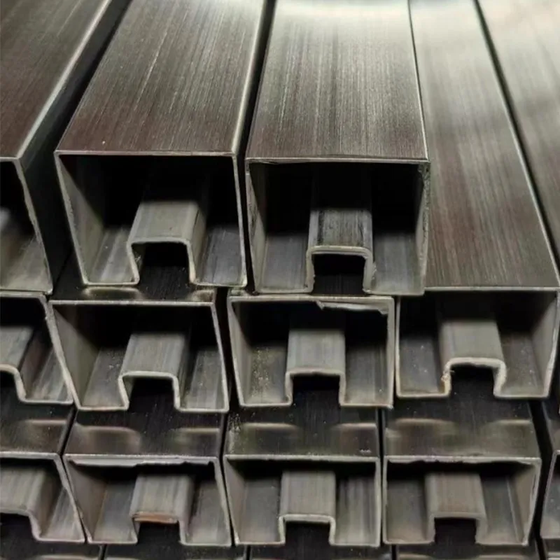 Нержавеющая квадратная желобчатая труба