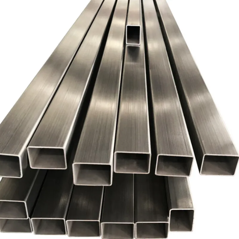 Нержавеющая прямоугольная труба с волочёной отделкой