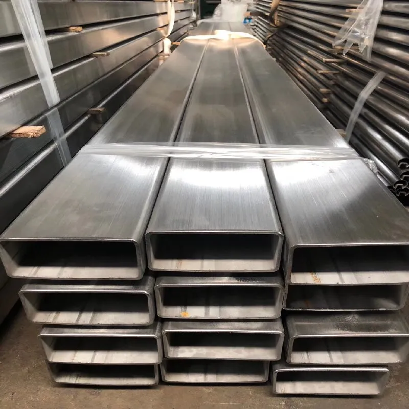 Нержавеющая прямоугольная труба с волочёной отделкой