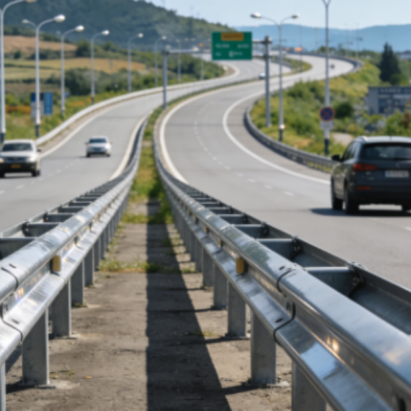 Дорожное волнообразное стальное ограждение