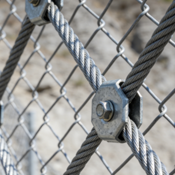 Сетка из стальных канатов для защиты откосов