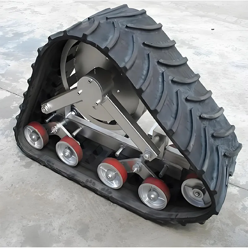 “Гибкая железная броня” для промышленных полиуретановых гусеничных колес в экстремальных условиях эксплуатации