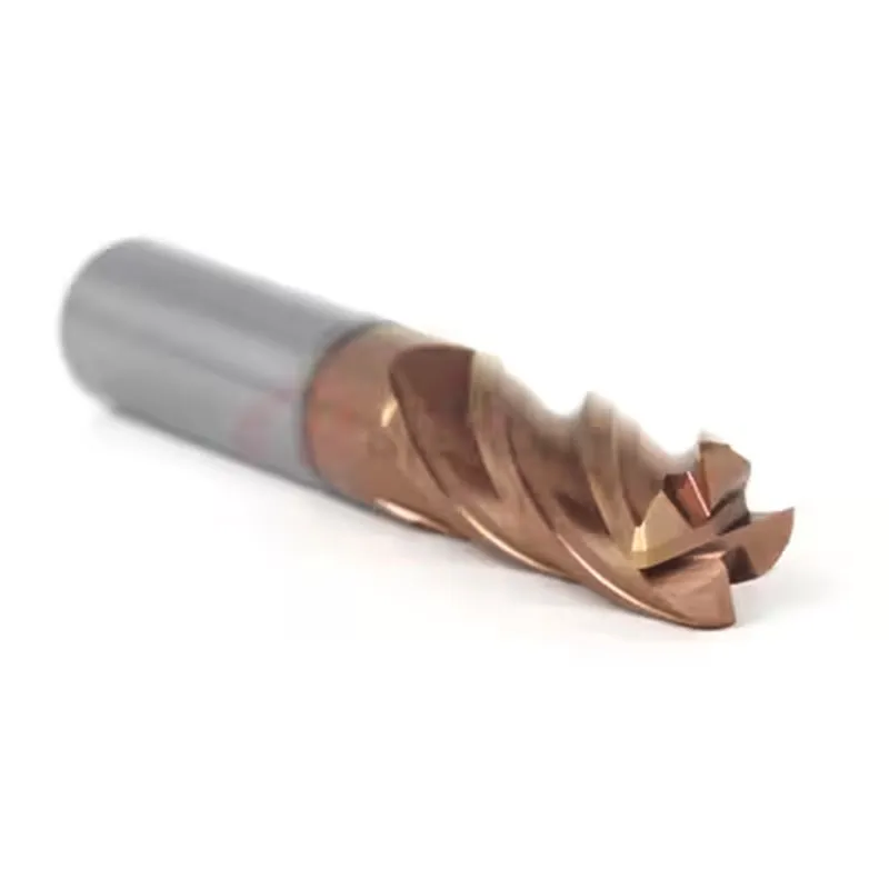 Цельная твердосплавная концевая фреза HRC55 4F с круглым носком для резки стали