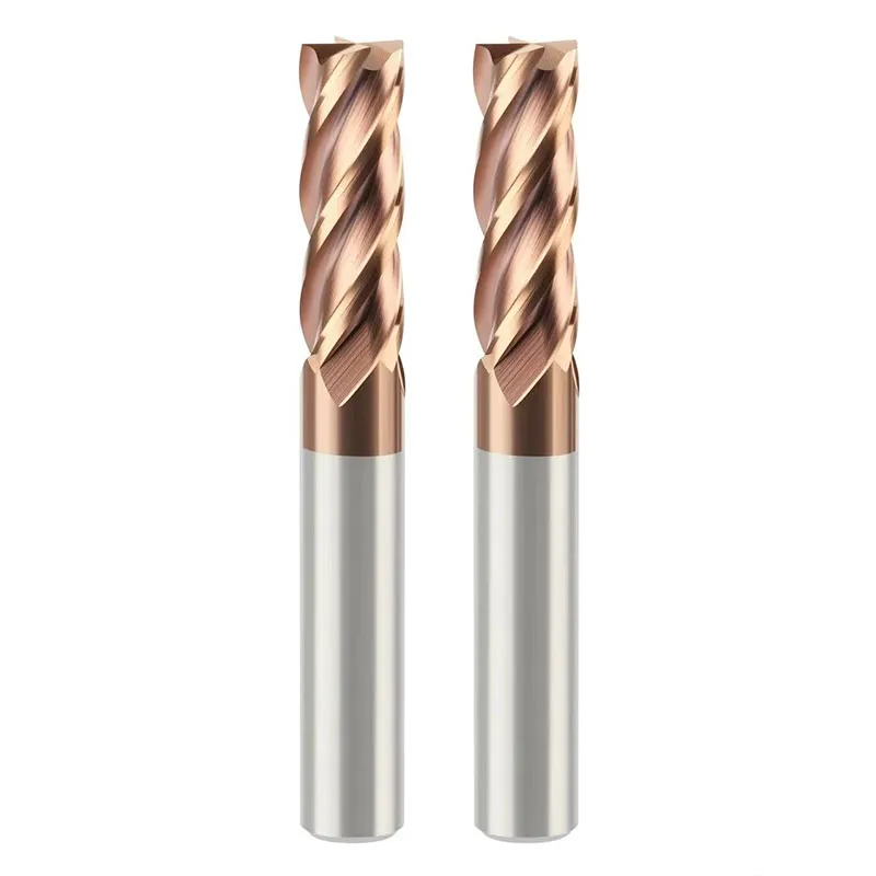 Недорогая твердосплавная концевая фреза HRC55 4F с плоской головкой от производителя