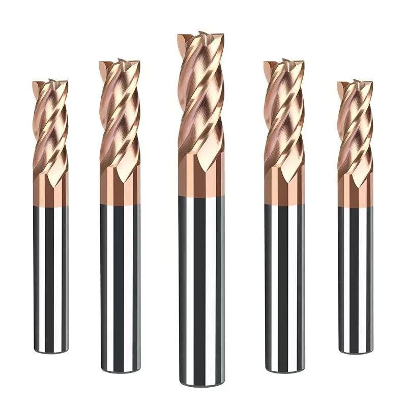 Недорогая твердосплавная концевая фреза HRC55 4F с плоской головкой от производителя