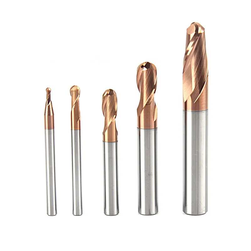 HRC55 2-зубая твердосплавная шаровая концевая фреза