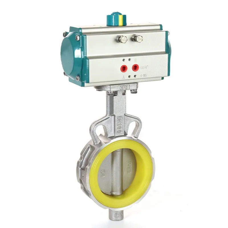 Пневматические межфланцевые дисковые затворы