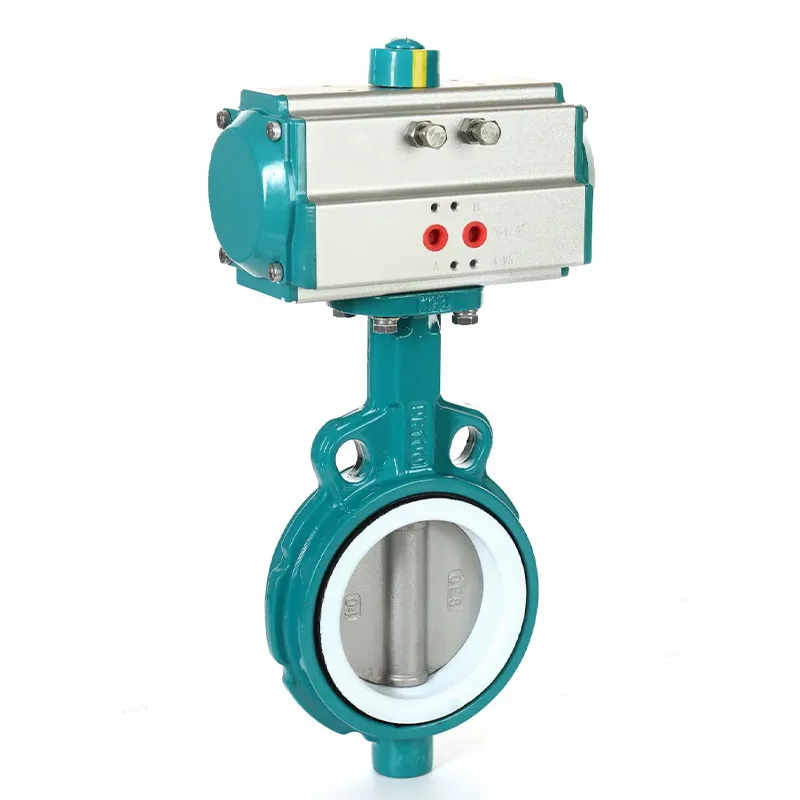 Пневматические межфланцевые дисковые затворы