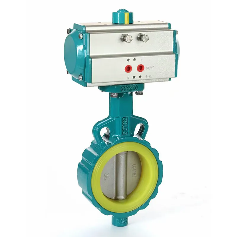 Пневматические межфланцевые дисковые затворы