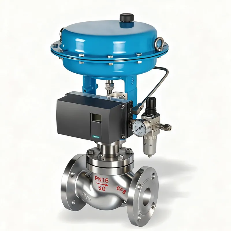 Пневматические односедельные регулирующие клапаны