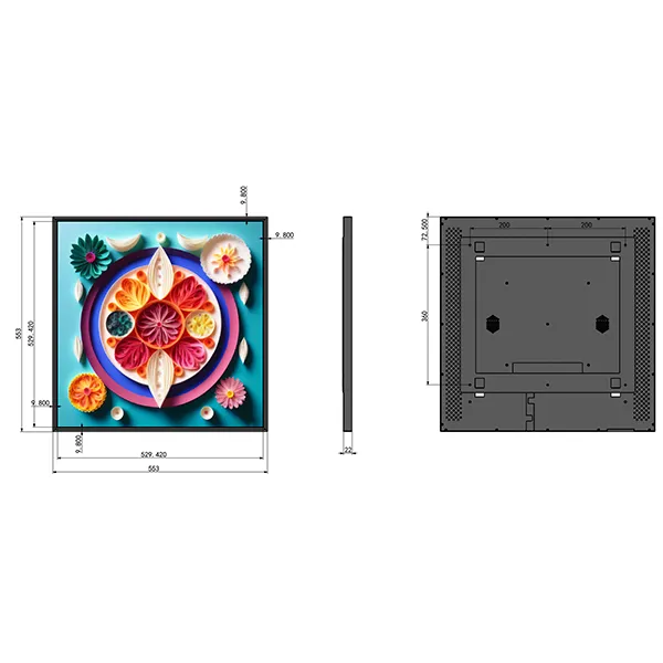 29.5-дюймовый квадратный дисплей