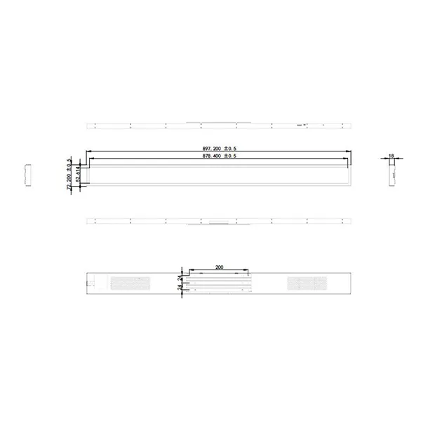 35-дюймовый полочный полосовой дисплей