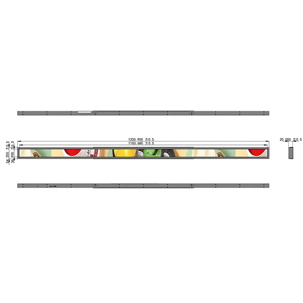 46.6-дюймовый дисплей для верхней части стеллажа