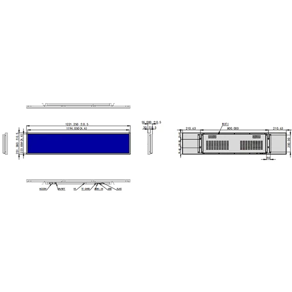48-дюймовый полосовой дисплей