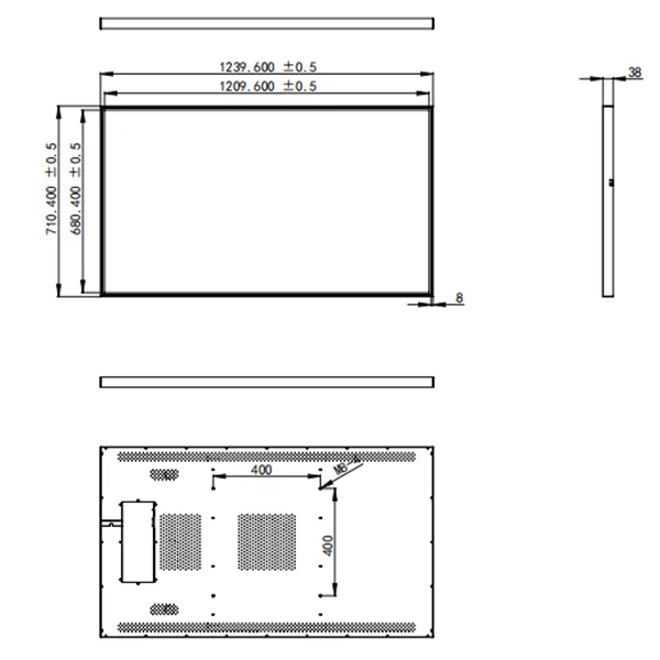 55-дюймовый полноразмерный ёмкостный сенсорный экран