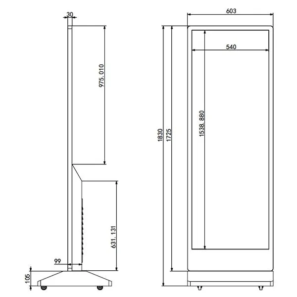 64-дюймовый рекламный экран