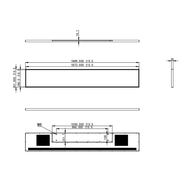 74.5-дюймовый полосовой дисплей
