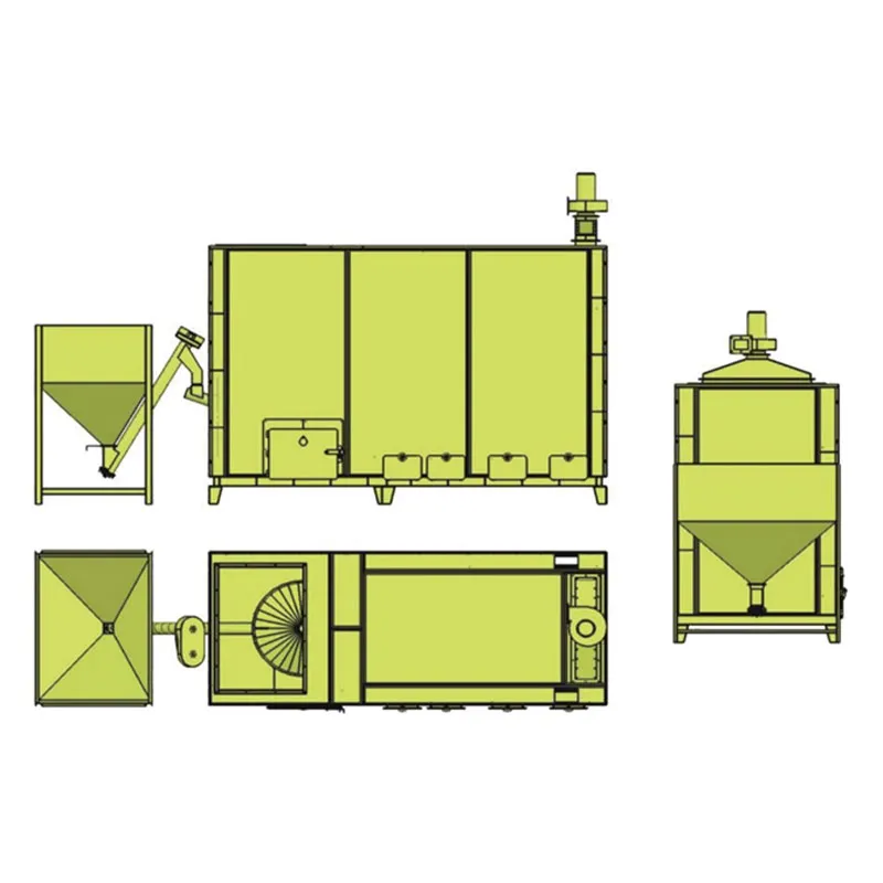 Печь для сжигания биомассы с горячим воздухом