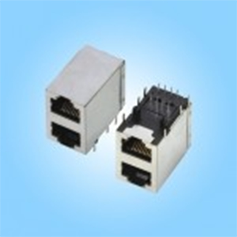 2×1 Пустой RJ45, с экранирующим кожухом, без пружинных контактов, без индикации, пайка волной в отверстия