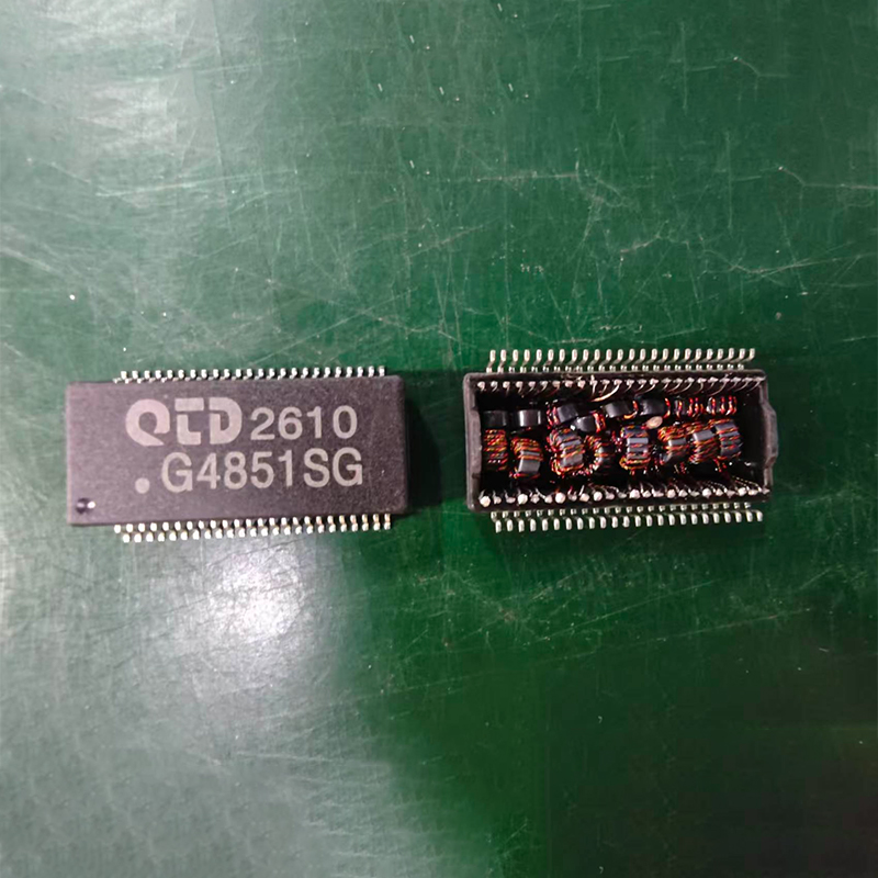 48PIN Двухканальный 10G сетевой трансформатор для поверхностного монтажа, 90 Вт PoE