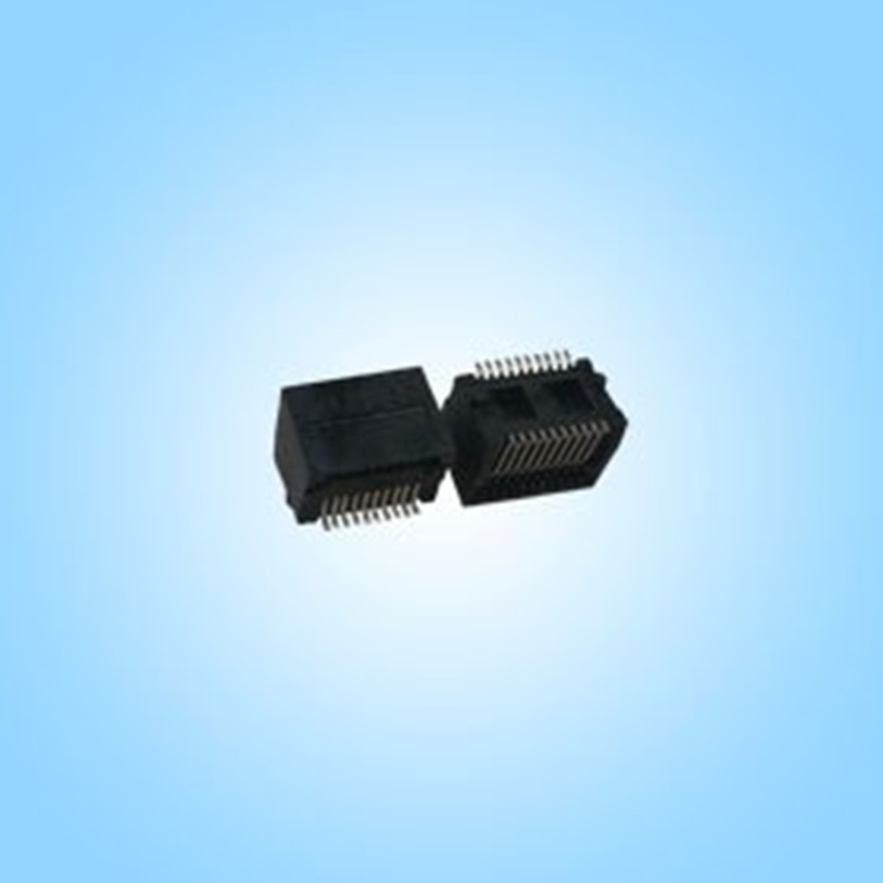 SFP28 Соединитель, скорость 28 Гбит/с, 20PIN, шаг выводов 0,8 мм, для поверхностного монтажа, наклонный под углом 11°