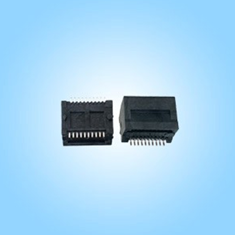 SFP28 Соединитель, скорость 28 Гбит/с, 20PIN, шаг выводов 0,8 мм, для поверхностного монтажа, наклонный под углом 18°