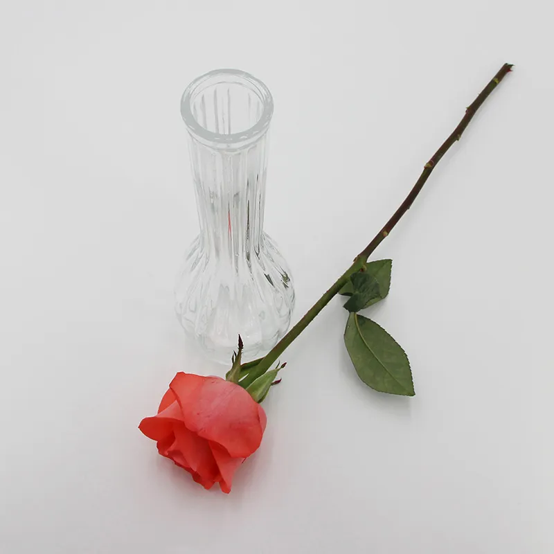Лёгкая стеклянная ваза 2900 для стола под один цветок