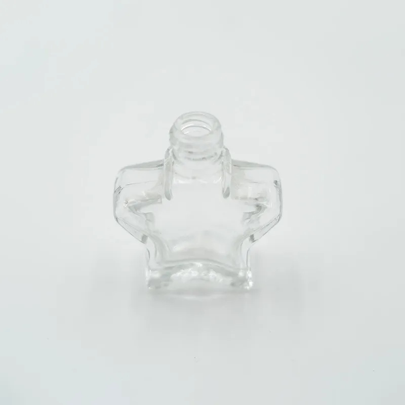 Прозрачная стеклянная бутылочка 122 для косметики объёмом 5 мл в форме звезды