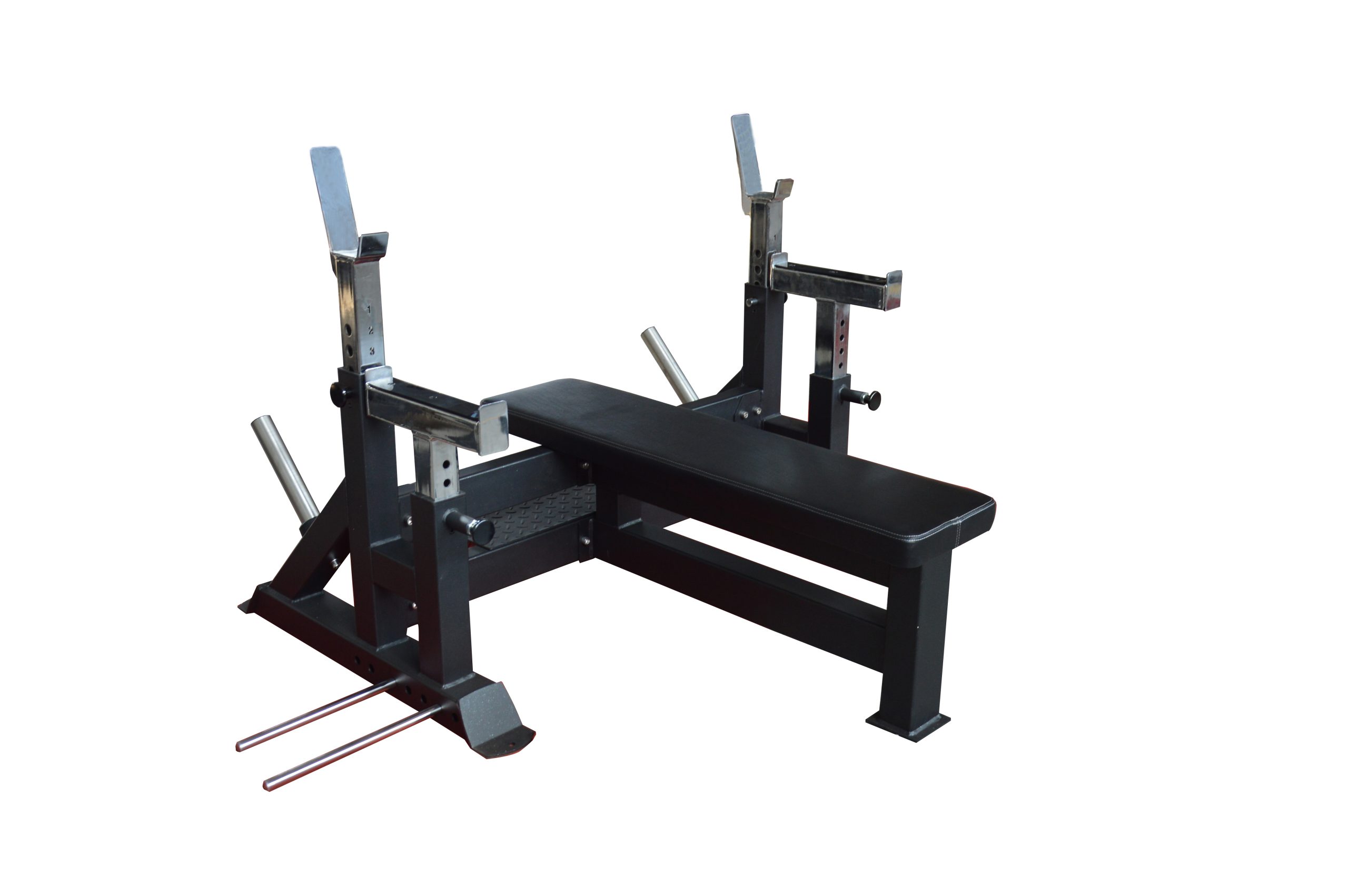 HS025C, олимпийская скамья со страховочными упорами и платформой KINGSTAR